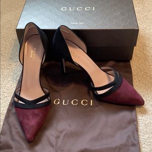 Gucci Women's Burgundy and Black Heels